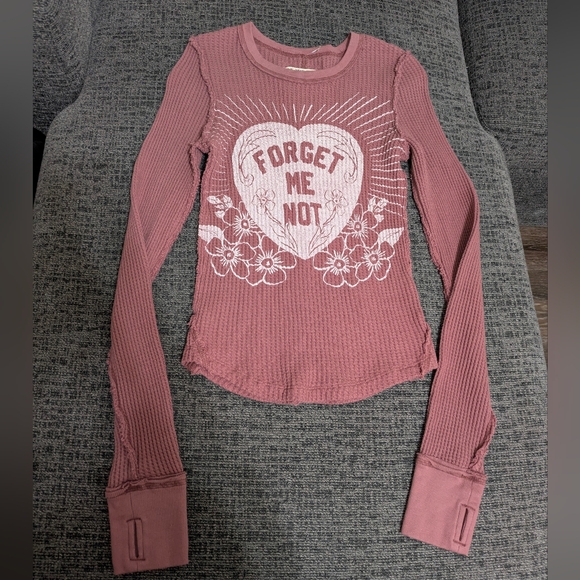 ❣️NWOT RARE Free People We The Free Forget Me Not Long Sleeve Thermal, Size XS🌙 - Picture 5 of 11